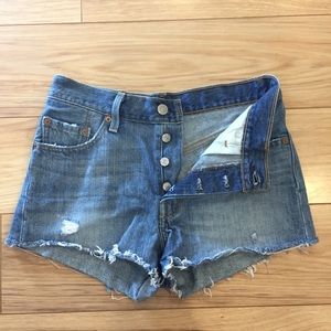 Levi’s 501 high waist denim short shorts SZ 25